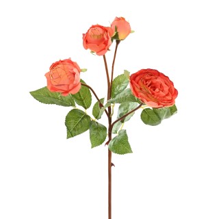 Kuenstliche Rose Orange 60cm - Dauerhaft Dekorativ