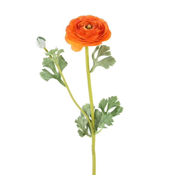 Künstlicher Ranunkel-Stängel Orange 68cm