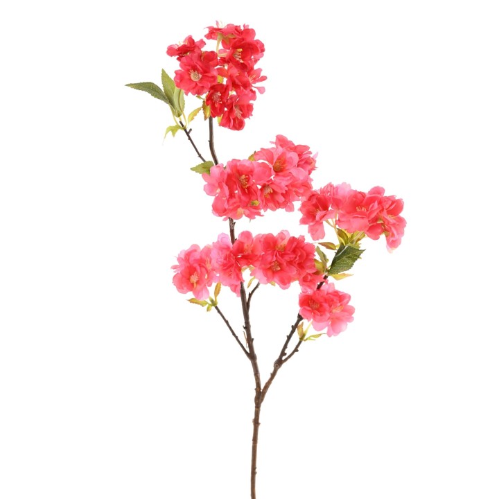 Künstlicher Kirschblütenzweig Hellrot 80cm