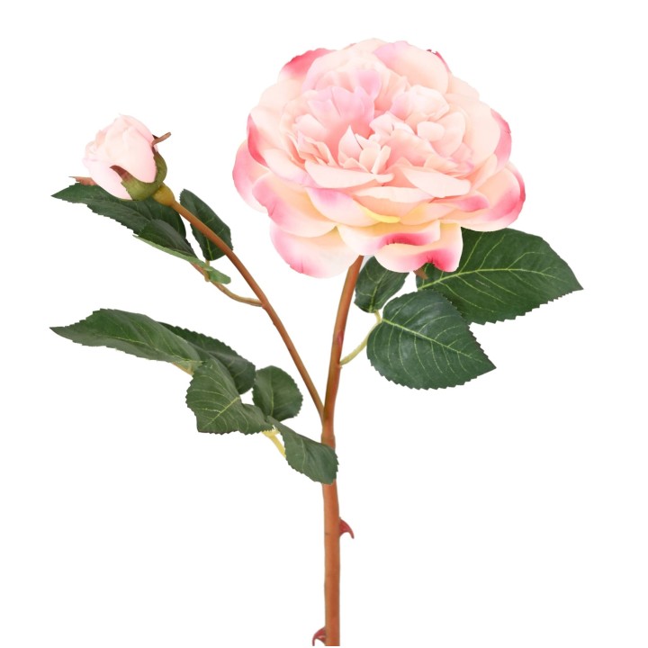 Künstliche Rose, Rot, 53cm - Lebensecht und Pflegeleicht