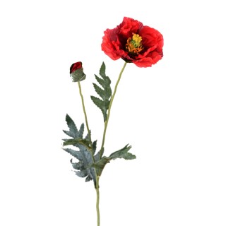 Künstliche rote Dekoblumen, 72cm hoch, pflegeleicht