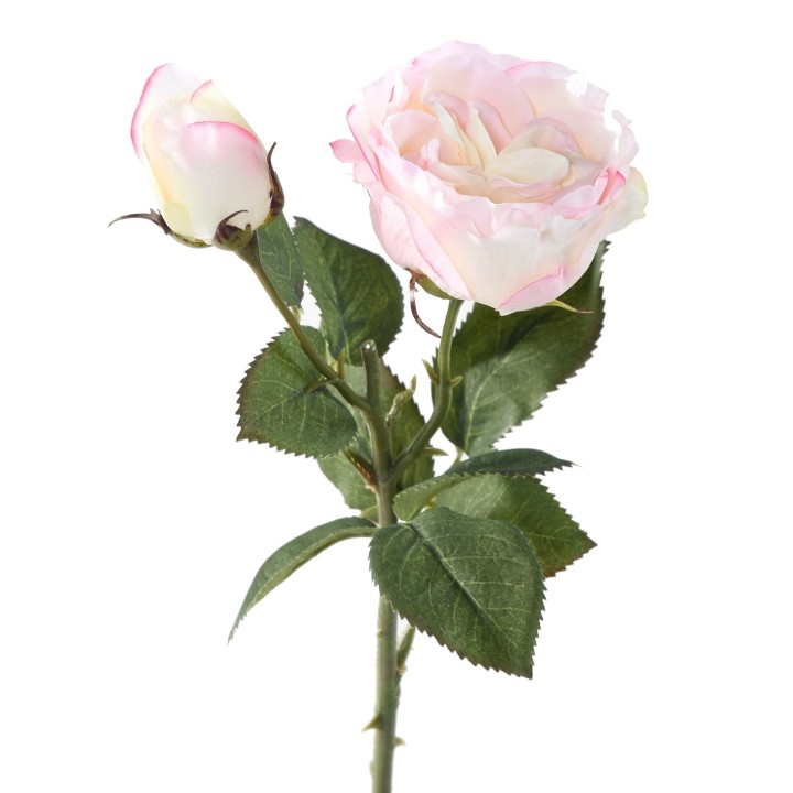 Kunst-Rose Pink 43cm - Täuschend Echt und Pflegeleicht