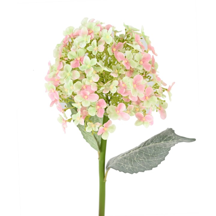 Künstliche Hortensie Pink-Grün 55cm Deko Blume