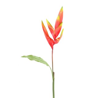 Künstliche Paradiesvogelblume Strelitzia, Rot, 95cm