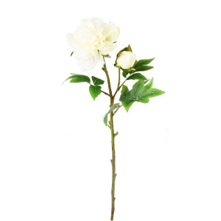 Kunst-Pfingstrose Weiss 55cm Hoch