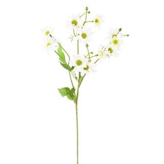 Lebensechte Chrysantheme Kunstblume Weiss 55cm