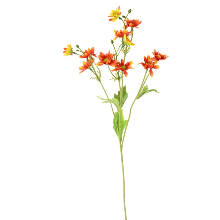 Künstliche Chrysantheme leuchtend Orange, 55 cm