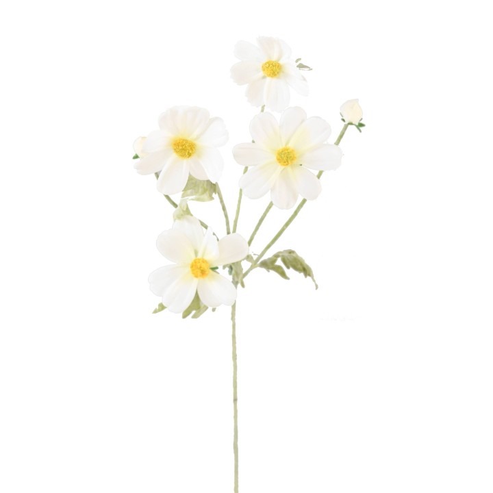Künstliche Cosmos-Blume Weiss 62cm