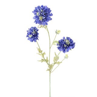 Scabiosenblume Kunstpflanze Blau, 75 cm Hoch