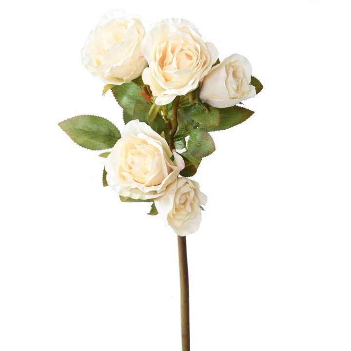 Weisse Kunstrose Elegant - 45cm - Pflegefrei Stilvoll