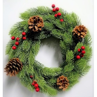 Klassischer Winter-Dekokranz, 45cm Durchmesser