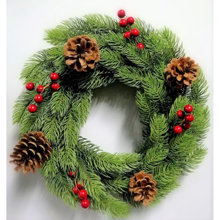 Klassischer Winter-Dekokranz, 45cm Durchmesser