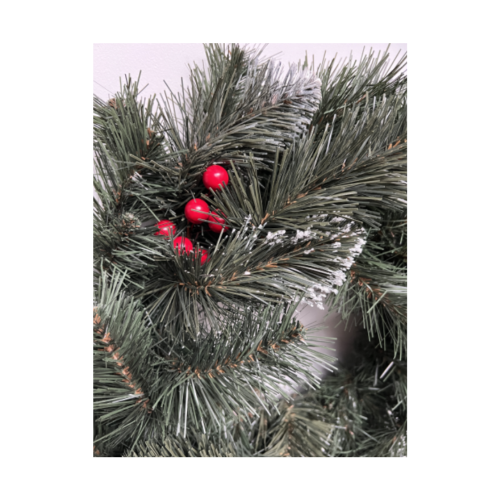 Deko-Kranz Iza aus PVC - 45 cm Durchmesser, mit Beeren und Schnee