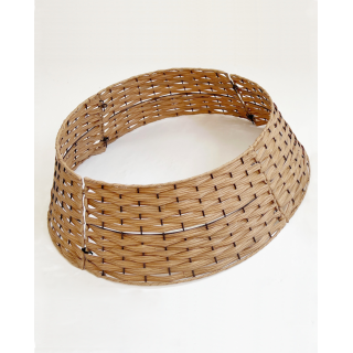 Rattan Weihnachtsbaumrock Braun - Abdeckung für Baumständer 50x65 cm