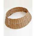 Rattan Weihnachtsbaumrock Braun - Abdeckung für Baumständer 50x65 cm