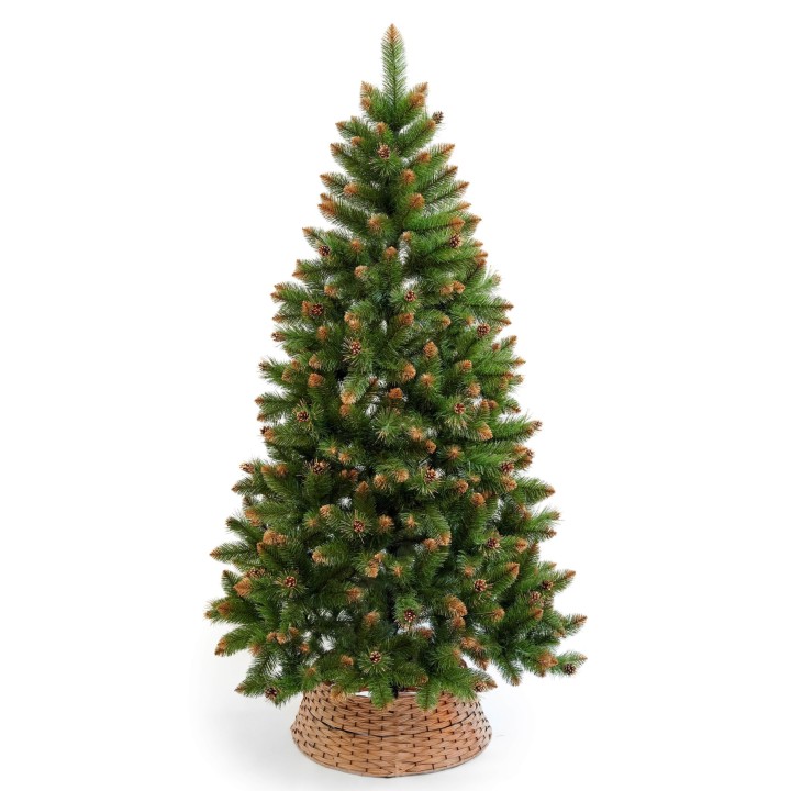 Rattan Weihnachtsbaumrock Braun - Abdeckung für Baumständer 50x65 cm