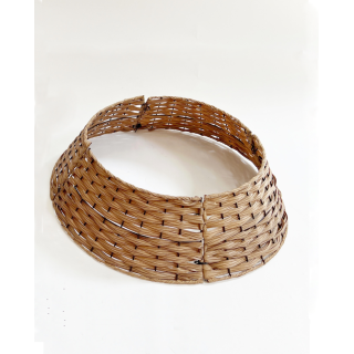 Rattan Weihnachtsbaumrock Braun - Baumständer-Abdeckung - 50x60 cm