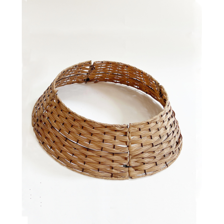 Rattan Weihnachtsbaumrock Braun - Baumständer-Abdeckung - 50x60 cm