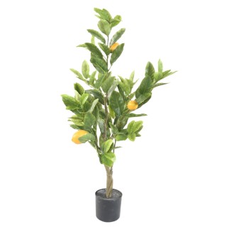 Dekorativer Kunst-Zitronenbaum 90cm mit gelben Früchten