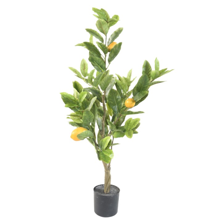 Dekorativer Kunst-Zitronenbaum 90cm mit gelben Früchten