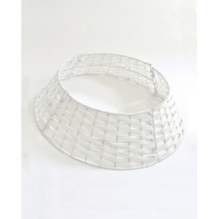 Rattan Weihnachtsbaumrock weiss 50x60 cm - Weihnachtsbaumstaender-Abdeckung
