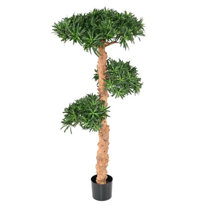 Premium Künstlicher Podocarpus Baum - 110 cm - Naturgetreu Grün