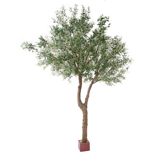 Naturgetreuer Olivenbaum Kunstpflanze - 350 cm Hoch - Grün