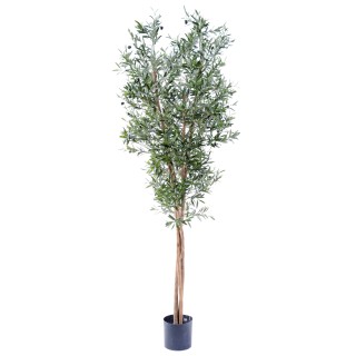 Exklusiver Kunst-Olivenbaum 210cm, Silbergrüne Optik