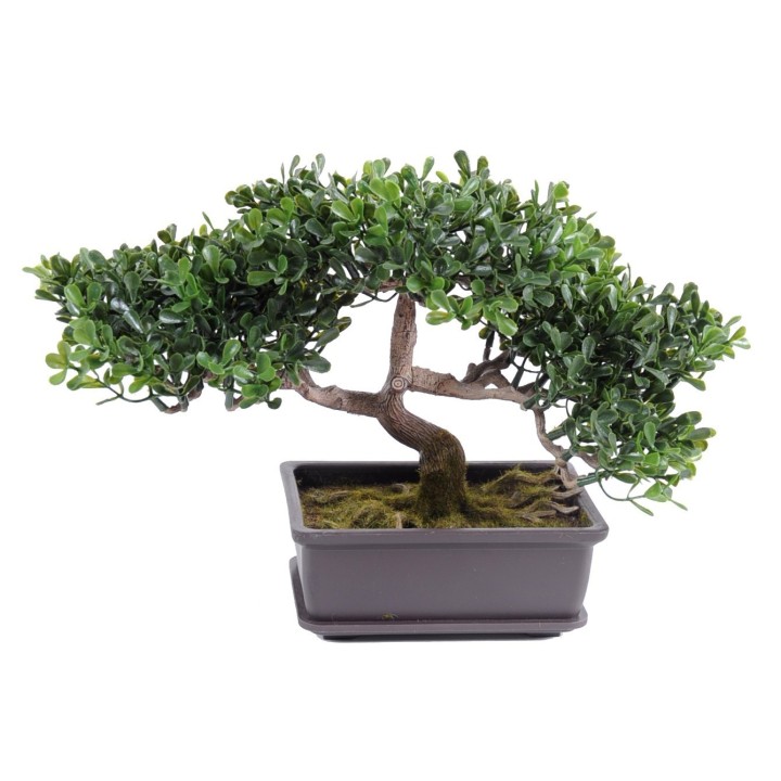 Künstlicher Tee-Bonsai, 22 cm, Grün