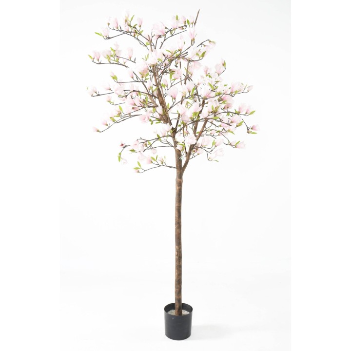 Exklusiver Japanischer Kunst-Tulpenbaum, 230cm, Weiss-Rosa