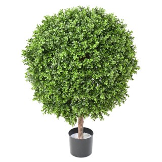 Künstlicher Buchsbaum auf Stamm, Kugelform, 90cm