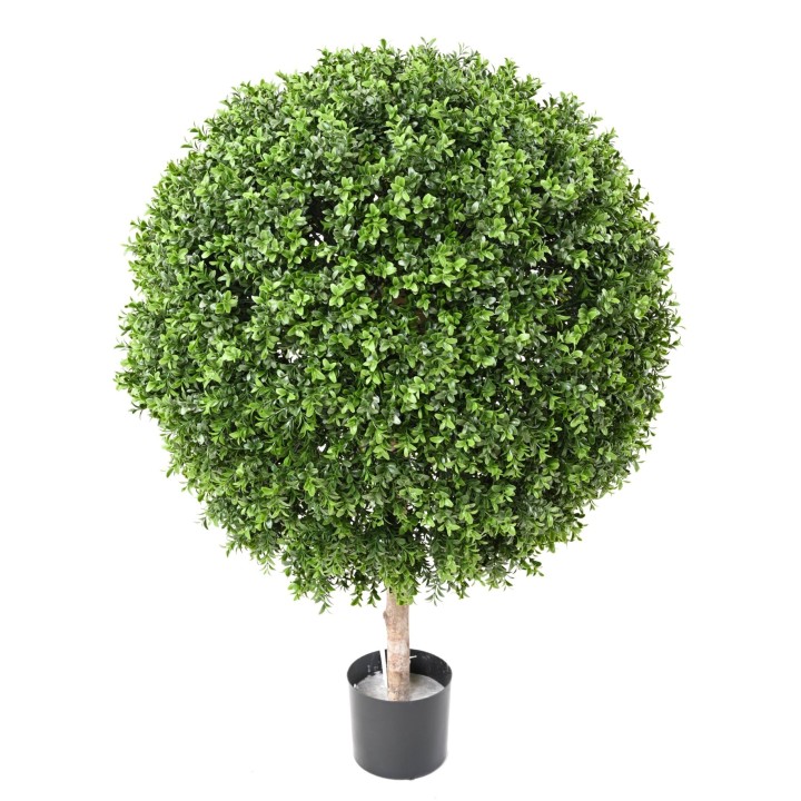 Premium Buchsbaumkugel auf Stamm, UV-beständig, 105cm