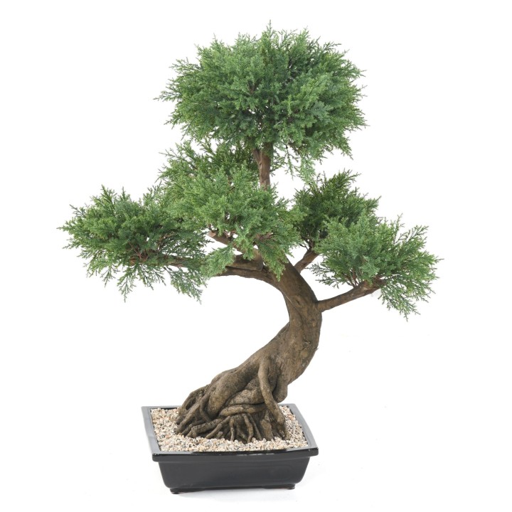 Künstlicher Bonsai-Juniperus 100cm Grün