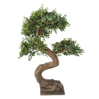 Künstlicher Bonsai Elm Ulmus parvifolia, 90cm Grün