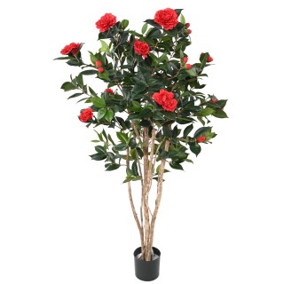 Künstliche Kamelie Rot, 160 cm