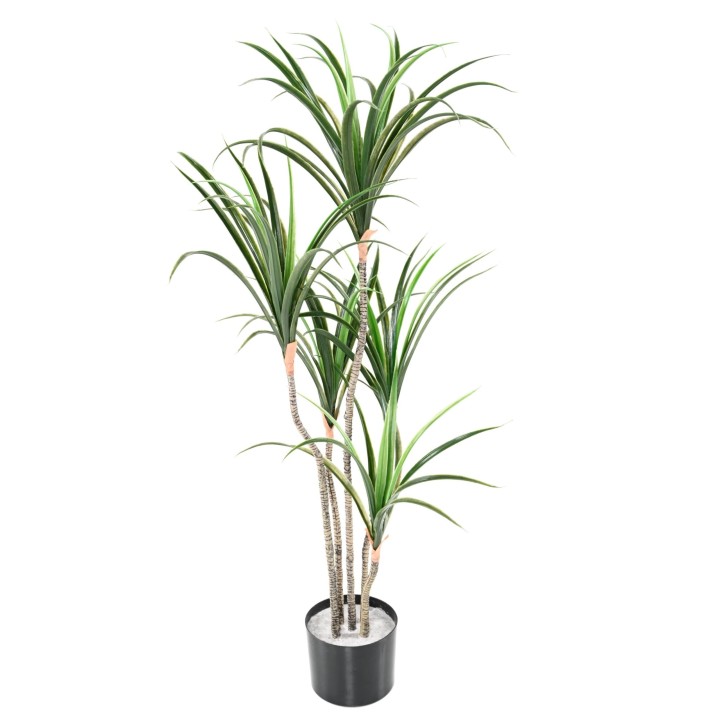 Dekorative Dracaena Marginata Kunstpflanze, 125cm, Grün