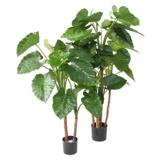 Künstliche Alocasia Calidora Pflanze, 130cm, Grün