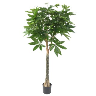 Künstlicher Pachira Baum, 150cm, Naturgetreues Grün