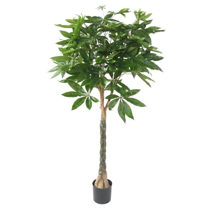Künstlicher Pachira Baum, 150cm, Naturgetreues Grün