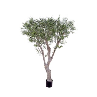 Naturgetreuer Olivenbaum Kunstpflanze, 185cm, Silbergrün