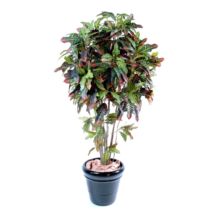 Künstlicher Croton Baum, 110cm, Rot-Gelb