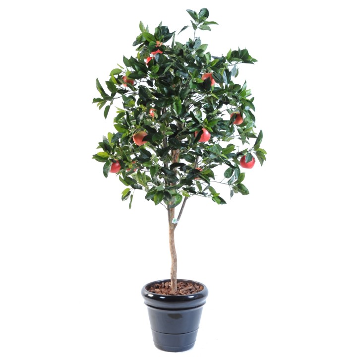 Lebensechter Kunst-Apfelbaum 180 cm, Grün-Rot