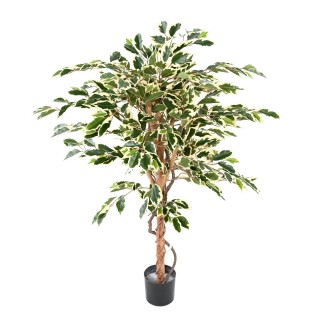 Pflegeleichter Ficus Kunstbaum, 120 cm, Grün