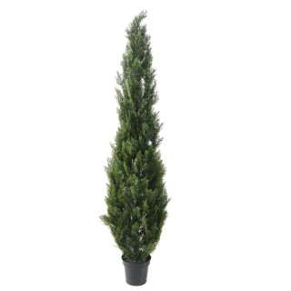 Premium Kunst-Zypressenbaum für Aussenbereiche, 210cm, grün