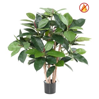 Künstlicher Gummibaum Ficus Elastica 90cm – Grüner Kunstbaum für Innenräume
