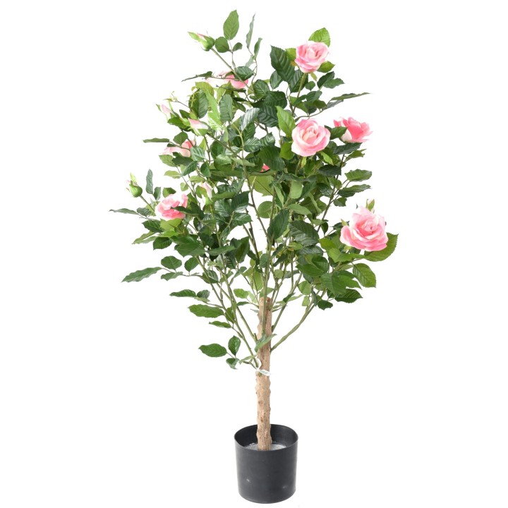 Künstlicher Rosenstrauch, 100cm, Rosa
