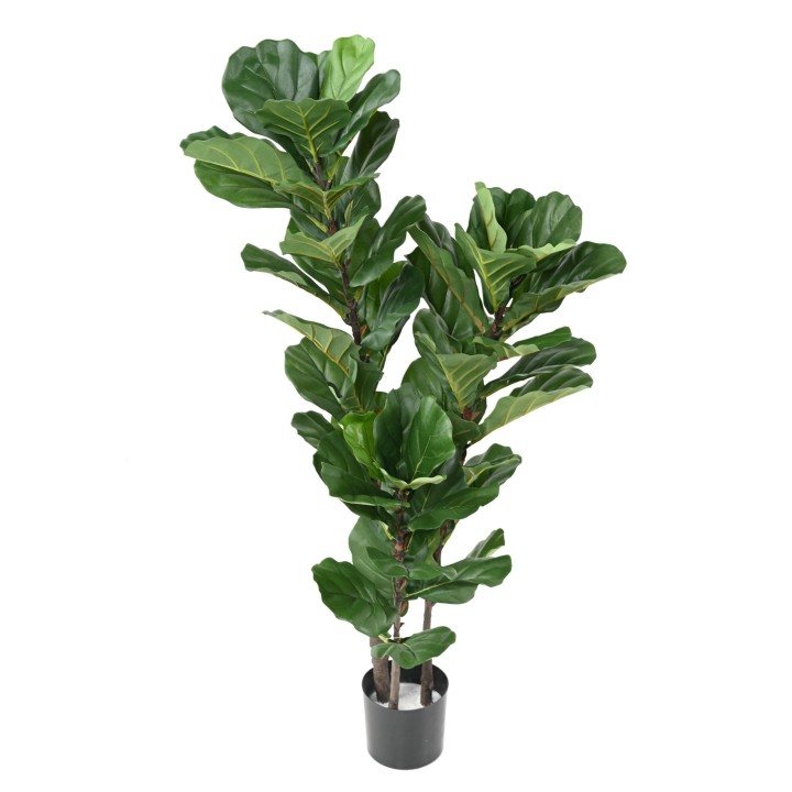 Lebensechter Ficus Lyrata Kunstbaum 130cm Gruen
