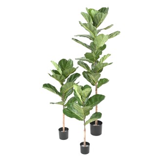 Ficus Lyrata Kunstbaum 75cm, Gruen