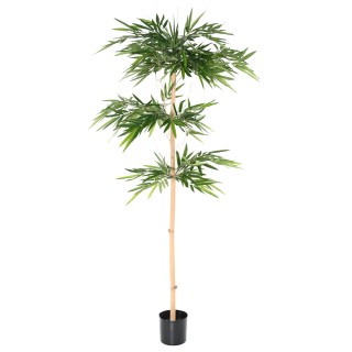 Künstlicher Bambusbaum 220 cm, naturgetreues Grün