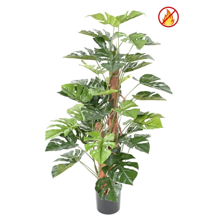 Künstliche Monstera, 100cm hoch, grüne Textilblätter